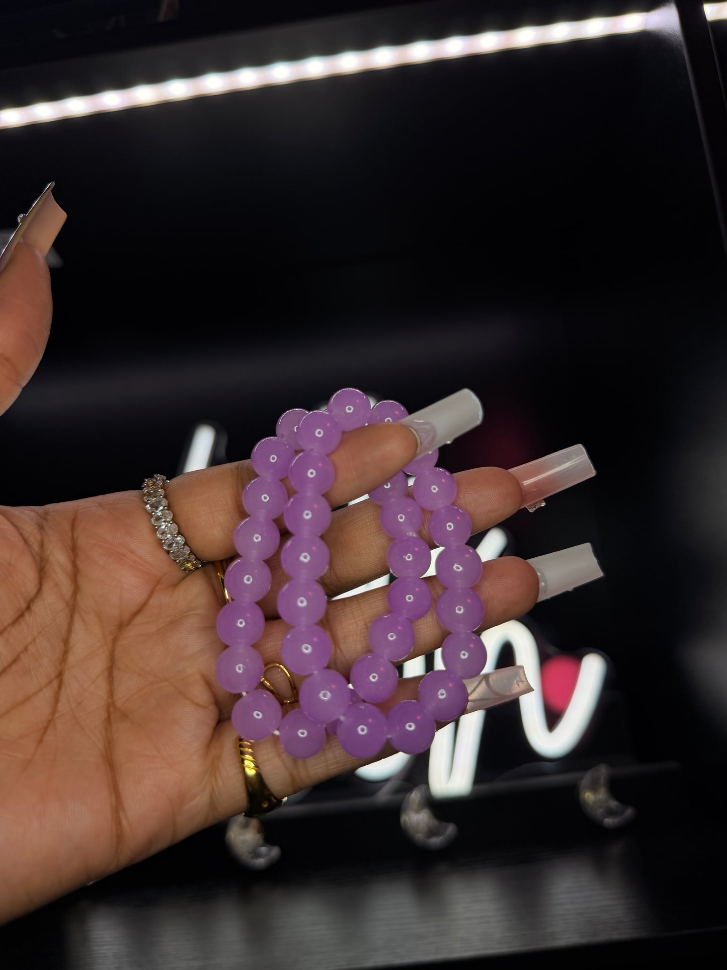 Soft Purple 10mm Beaded Bracelet