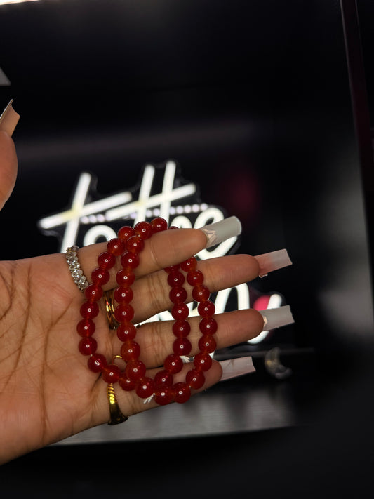 Rose 6mm Beaded Bracelet