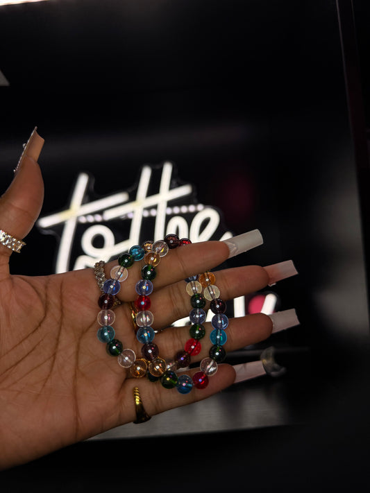 Cyber Sky 6mm Beaded Bracelet